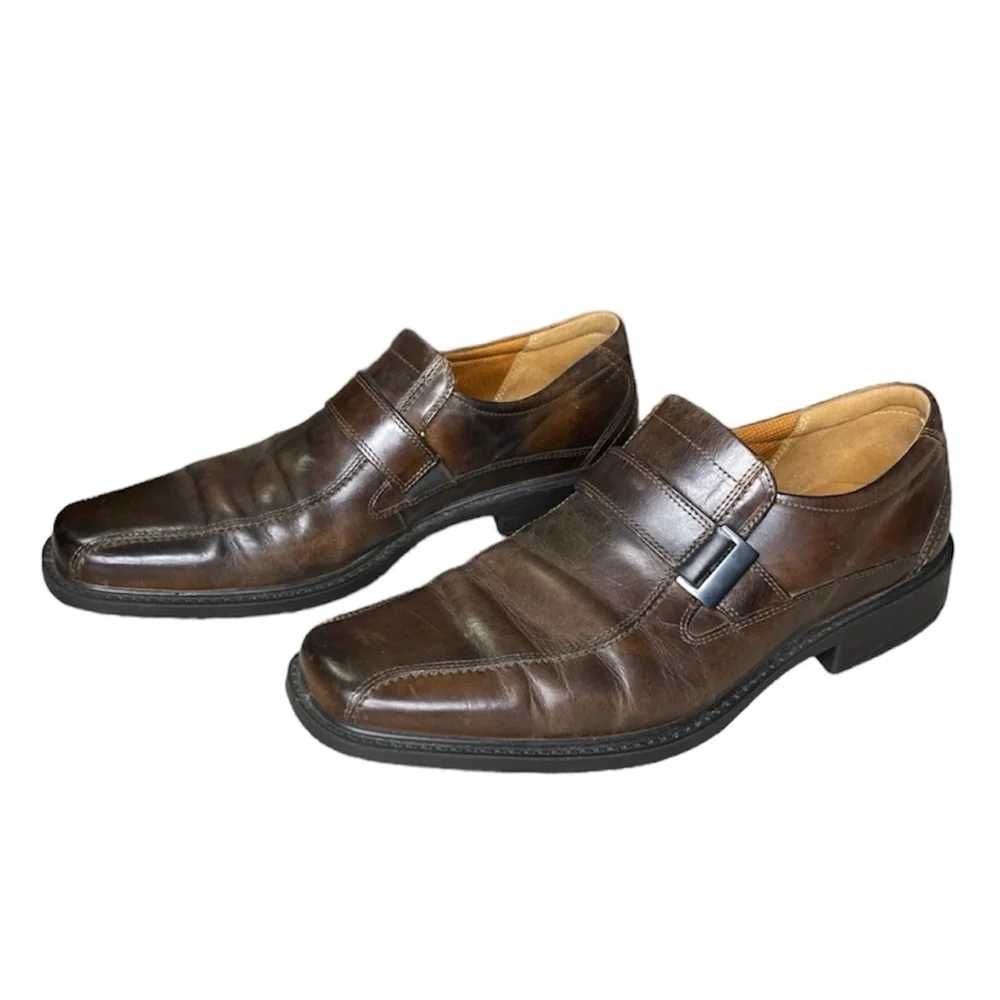 Ecco leather slip on loafers